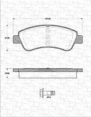 Magneti Marelli 363702161418 - Тормозные колодки, дисковые, комплект autospares.lv