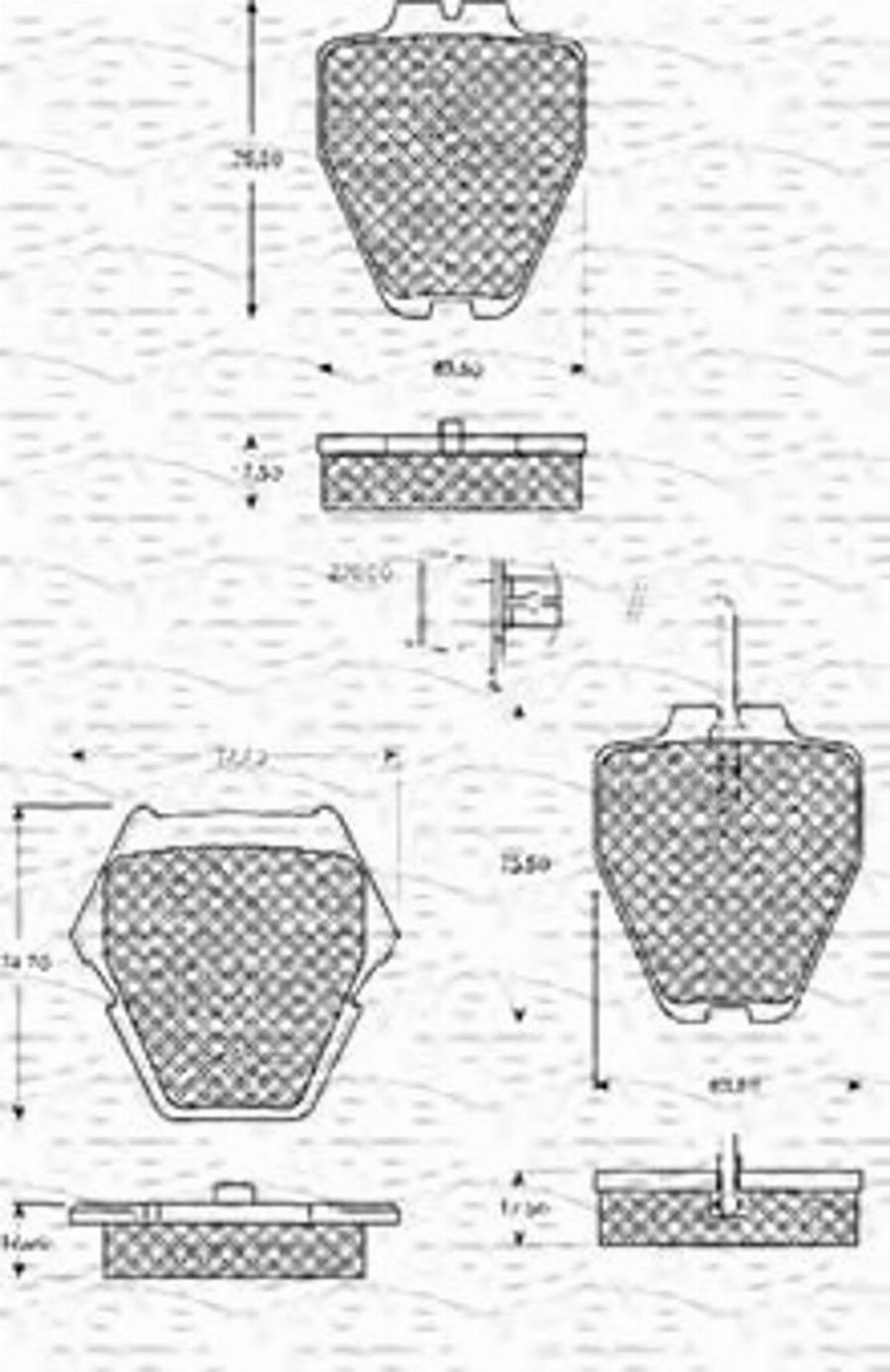 Magneti Marelli 363702161093 - Тормозные колодки, дисковые, комплект autospares.lv