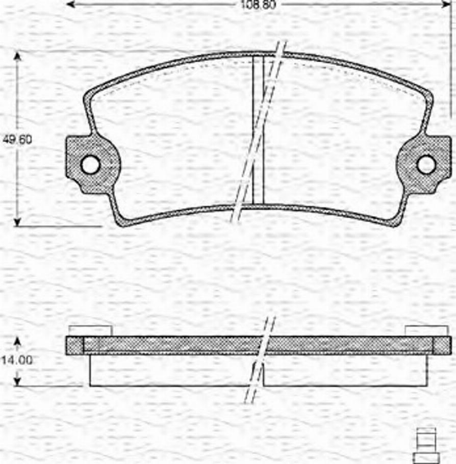 Magneti Marelli 363702161064 - Тормозные колодки, дисковые, комплект autospares.lv