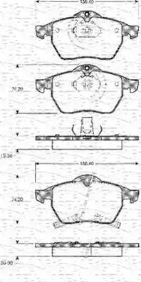 Magneti Marelli 430216171032 - Тормозные колодки, дисковые, комплект autospares.lv