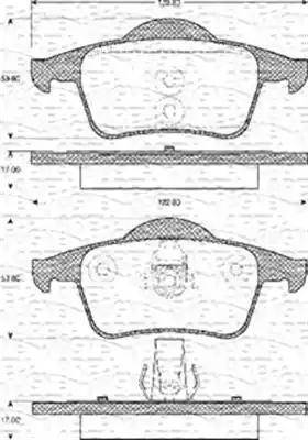 Magneti Marelli 363702161109 - Тормозные колодки, дисковые, комплект autospares.lv