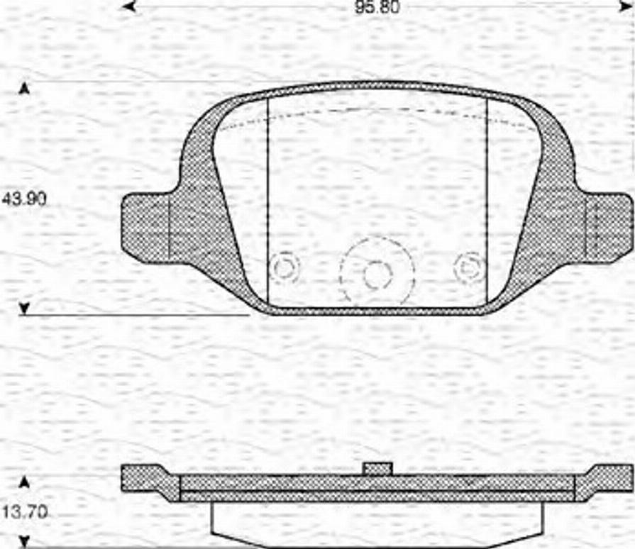 Magneti Marelli 363702161104 - Тормозные колодки, дисковые, комплект autospares.lv