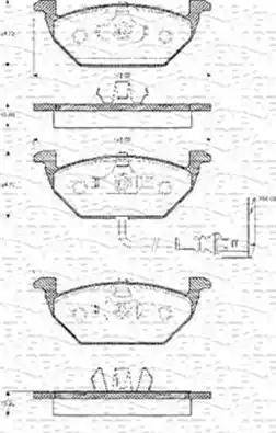 Magneti Marelli 363702161106 - Тормозные колодки, дисковые, комплект autospares.lv