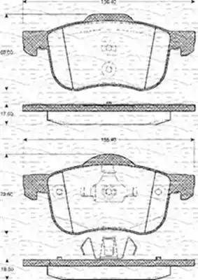 Magneti Marelli 363702161108 - Тормозные колодки, дисковые, комплект autospares.lv