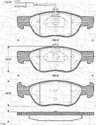 Magneti Marelli 363702161107 - Тормозные колодки, дисковые, комплект autospares.lv