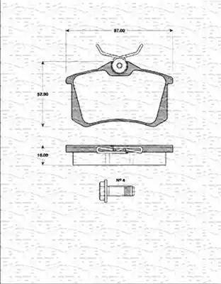 Magneti Marelli 363702161328 - Тормозные колодки, дисковые, комплект autospares.lv