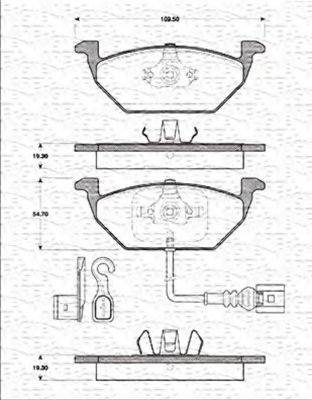 Magneti Marelli 363702161202 - Тормозные колодки, дисковые, комплект autospares.lv