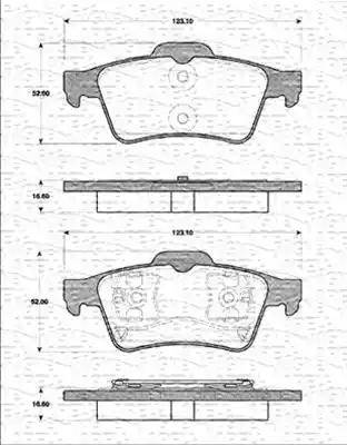 Magneti Marelli 363702161273 - Тормозные колодки, дисковые, комплект autospares.lv