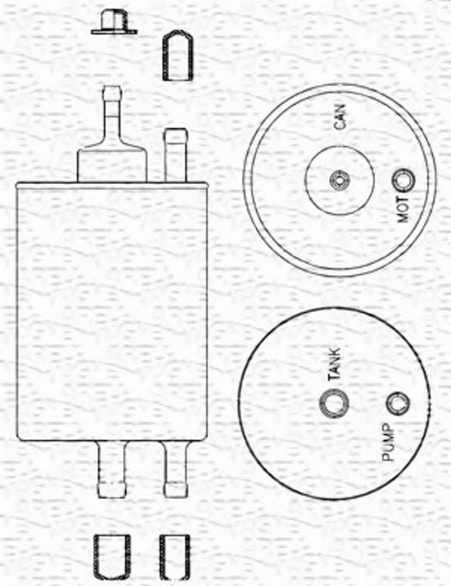 Magneti Marelli 213908204000 - Топливный фильтр autospares.lv