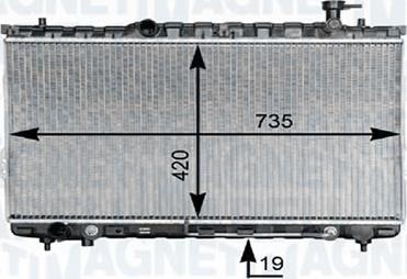 Magneti Marelli - BR 8MK376762341 - Радиатор, охлаждение двигателя autospares.lv