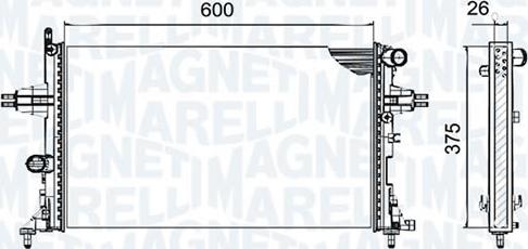 Magneti Marelli - BR RMM54292 - Радиатор, охлаждение двигателя autospares.lv