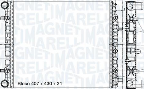 Magneti Marelli - BR RMM695001M - Радиатор, охлаждение двигателя autospares.lv