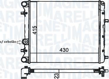 Magneti Marelli - BR RMM1051RVW - Радиатор, охлаждение двигателя autospares.lv