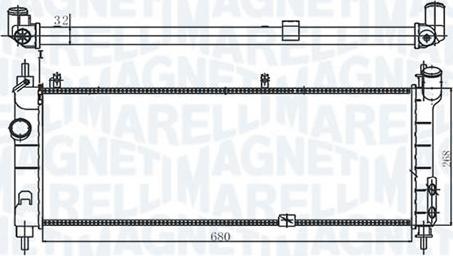 Magneti Marelli - BR RMM1066HGM - Радиатор, охлаждение двигателя autospares.lv