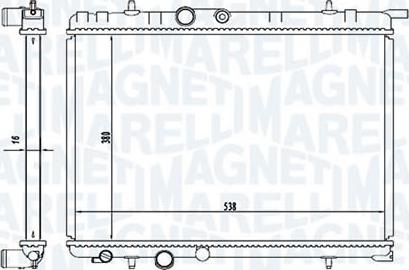 Magneti Marelli - BR RMM1061RPE - Радиатор, охлаждение двигателя autospares.lv