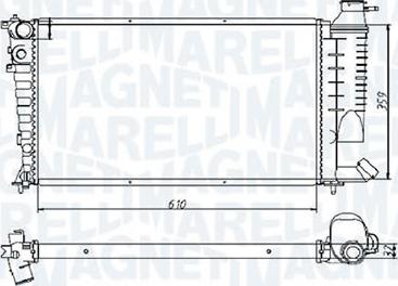 Magneti Marelli - BR RMM1014HPE - Радиатор, охлаждение двигателя autospares.lv