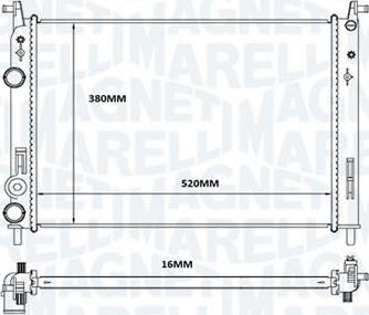 Magneti Marelli - BR RMM1073RFT - Радиатор, охлаждение двигателя autospares.lv