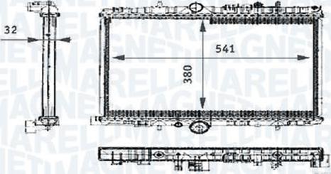 Magneti Marelli - BR RMM376714401 - Радиатор, охлаждение двигателя autospares.lv