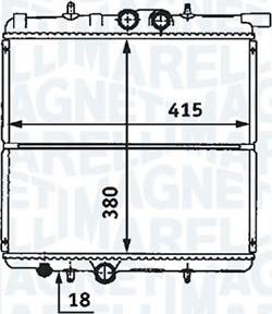 Magneti Marelli - BR RMM376718251 - Радиатор, охлаждение двигателя autospares.lv