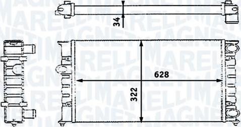 Magneti Marelli - BR RMM376713421 - Радиатор, охлаждение двигателя autospares.lv