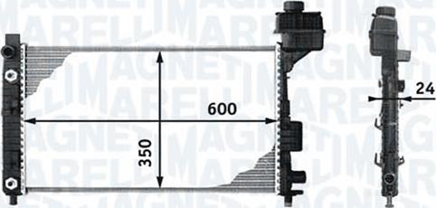 Magneti Marelli - BR RMM376713041 - Радиатор, охлаждение двигателя autospares.lv
