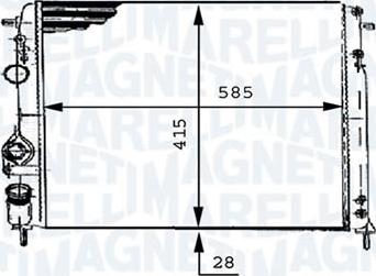 Magneti Marelli - BR RMM376717441 - Радиатор, охлаждение двигателя autospares.lv