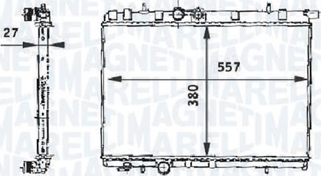 Magneti Marelli - BR RMM376717531 - Радиатор, охлаждение двигателя autospares.lv