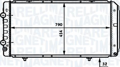 Magneti Marelli - BR RMM376717281 - Радиатор, охлаждение двигателя autospares.lv