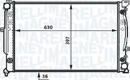 Magneti Marelli - BR RMM376720601 - Радиатор, охлаждение двигателя autospares.lv