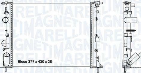 Magneti Marelli - BR RMM773001M - Радиатор, охлаждение двигателя autospares.lv