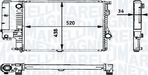 Magneti Marelli - BR RMMD9973 - Радиатор, охлаждение двигателя autospares.lv