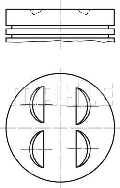 MAHLE 014 77 00 - Поршень autospares.lv