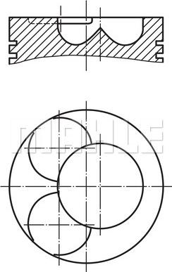 MAHLE 038 50 00 - Поршень autospares.lv