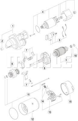 MAHLE MS 114 - Стартер autospares.lv