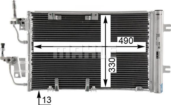 MAHLE AC 400 000P - Конденсатор кондиционера autospares.lv