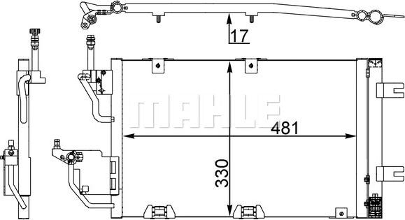 MAHLE AC 400 000S - Конденсатор кондиционера autospares.lv