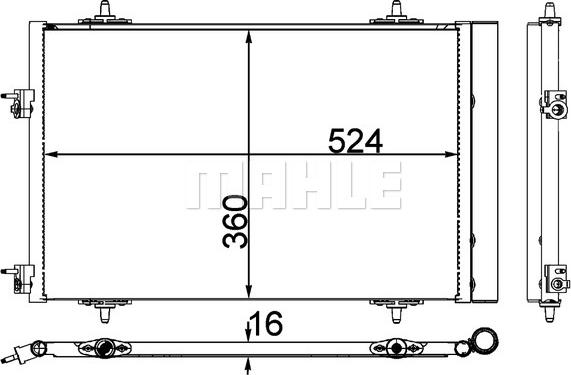 MAHLE AC 40 000P - Конденсатор кондиционера autospares.lv