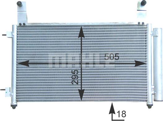 MAHLE AC 435 000S - Конденсатор кондиционера autospares.lv