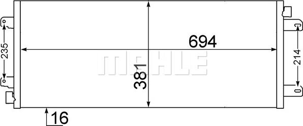 MAHLE AC 527 000S - Конденсатор кондиционера autospares.lv