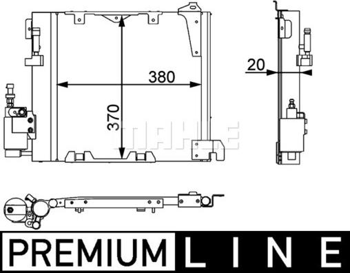 MAHLE AC 349 000P - Конденсатор кондиционера autospares.lv