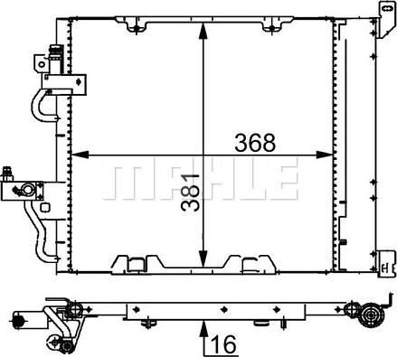 MAHLE AC 376 000S - Конденсатор кондиционера autospares.lv