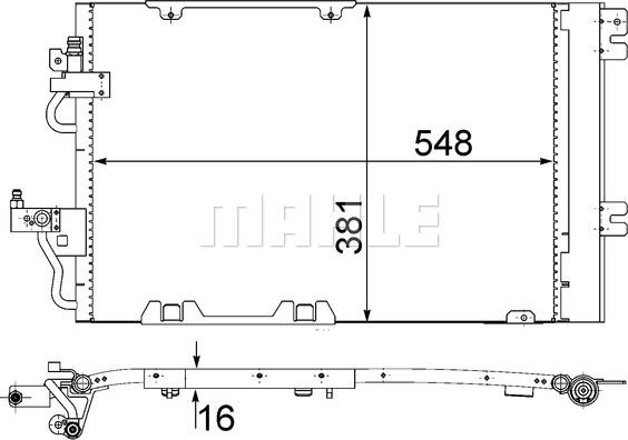 MAHLE AC 378 000S - Конденсатор кондиционера autospares.lv