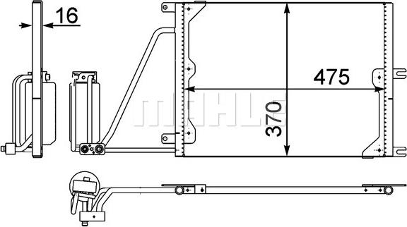 MAHLE AC 226 000P - Конденсатор кондиционера autospares.lv