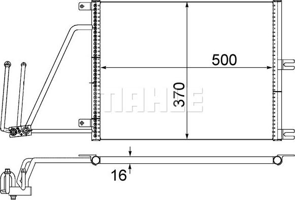 MAHLE AC 226 000S - Конденсатор кондиционера autospares.lv