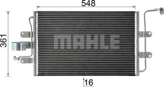 MAHLE AC 228 000P - Конденсатор кондиционера autospares.lv