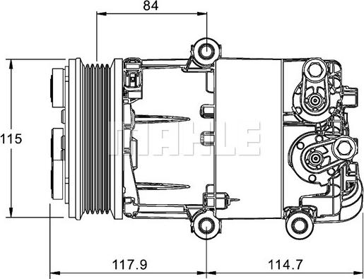 MAHLE ACP 1333 000P - Компрессор кондиционера autospares.lv