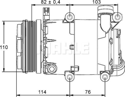 MAHLE ACP 864 000P - Компрессор кондиционера autospares.lv