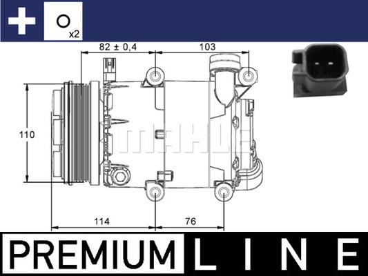 MAHLE ACP 864 000P - Компрессор кондиционера autospares.lv