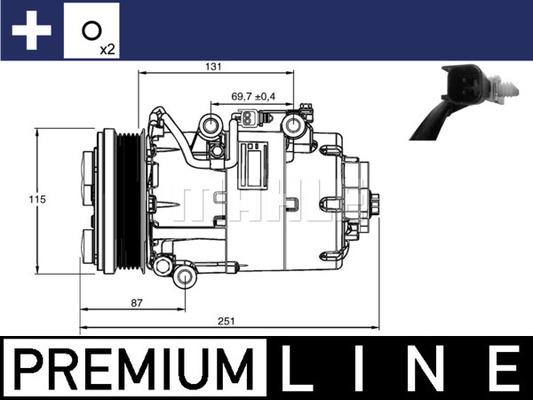 MAHLE ACP 868 000P - Компрессор кондиционера autospares.lv