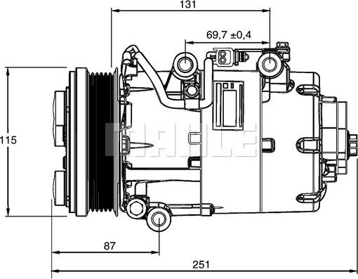 MAHLE ACP 868 000P - Компрессор кондиционера autospares.lv